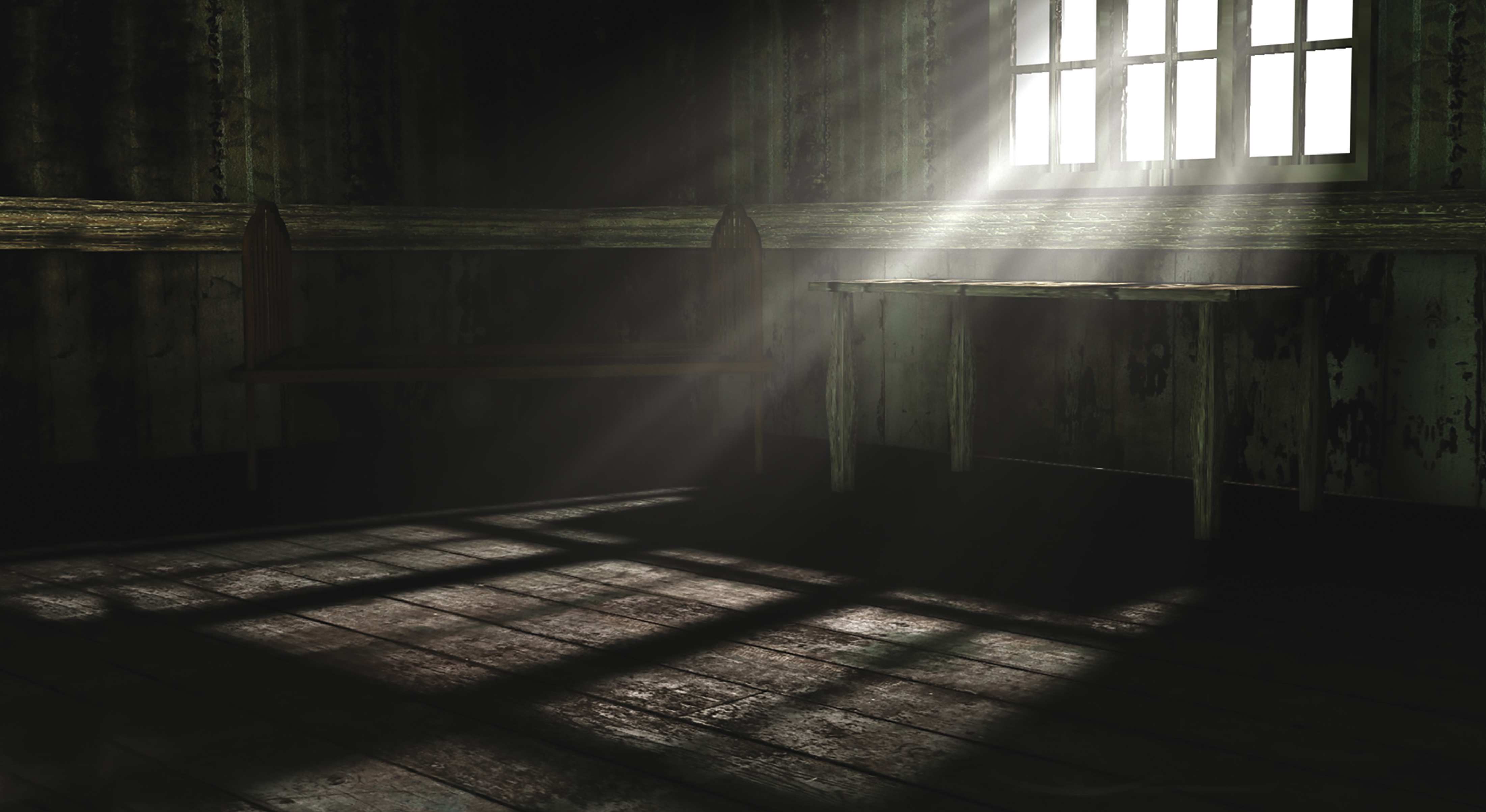 Аниме фон тёмная комната с окном